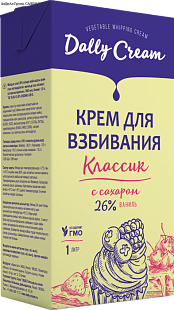 Крем на растительных маслах "DALLY CREAM" , 26%ж. 1л 